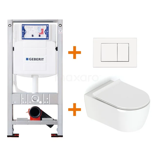 Shiny white toilet set with rim + Maxaro Flush Slim Pro built-in cistern with sound insulation TOI4421 TOI4421_Hw.jpg