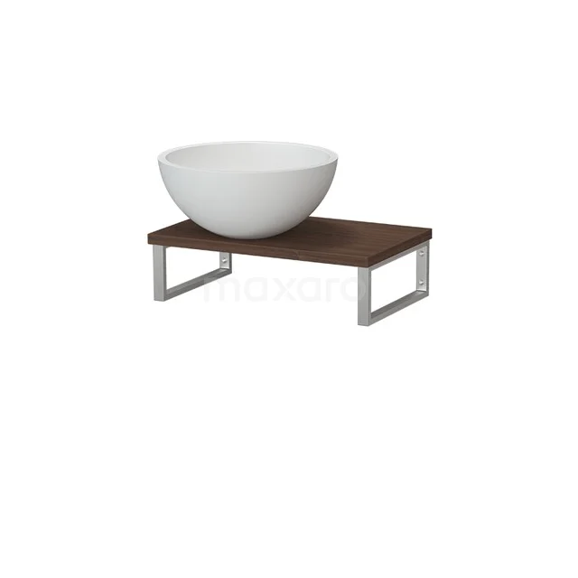 Modulo Pico Sink Top with Basin | 41 cm Walnut Matte White Solid Surface TMK01-00642