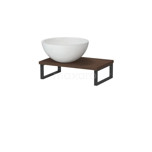 Modulo Pico Sink Top with Basin | 41 cm Walnut High Gloss White Mineral Marble TMK01-00654