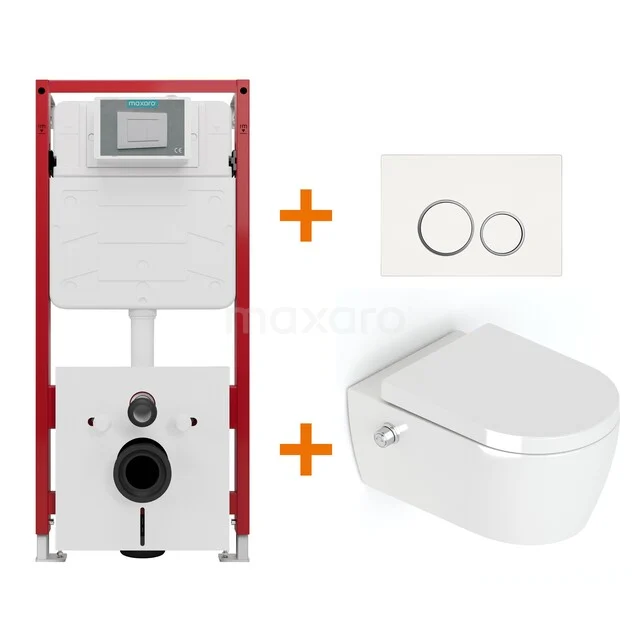 Toilet set High gloss white without rim + Maxaro flush built-in cistern TOI4132 TOI4132_Hw.jpg