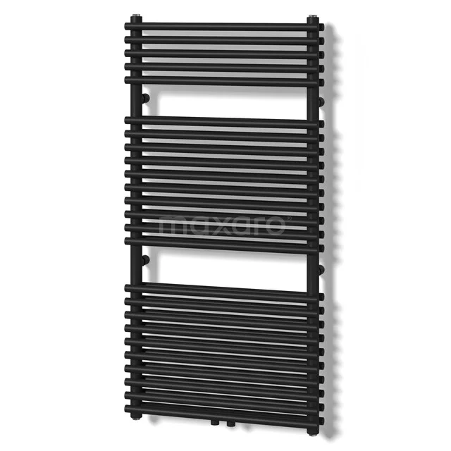 Proxima Handdoekradiator | 60x120 cm Mat zwart 1135 W att Staal Centrale verwarming DR69-0612SBN DR69-0612SB_Hw_3200.jpg