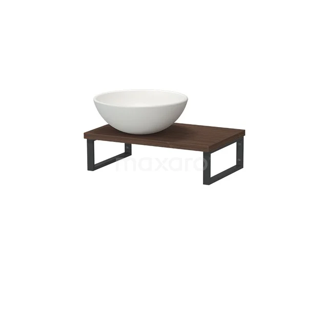 Modulo Pico Washbasin Top with Basin | 41 cm Walnut Matt White Ceramic TMK01-00653