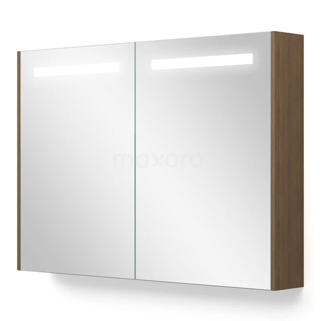 Spiegelkast Met Verlichting en Verwarming Modulo 100x70cm Notenhout K95-1000-59000-65 Spiegelkast Met Verlichting en Verwarming Modulo 100x70cm Notenhout K95-1000-59000-65