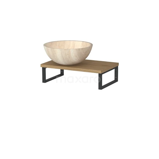 Modulo Pico Washbasin Top with Basin | 41 cm Natural Veneer Travertine Natural Stone TMK01-00684