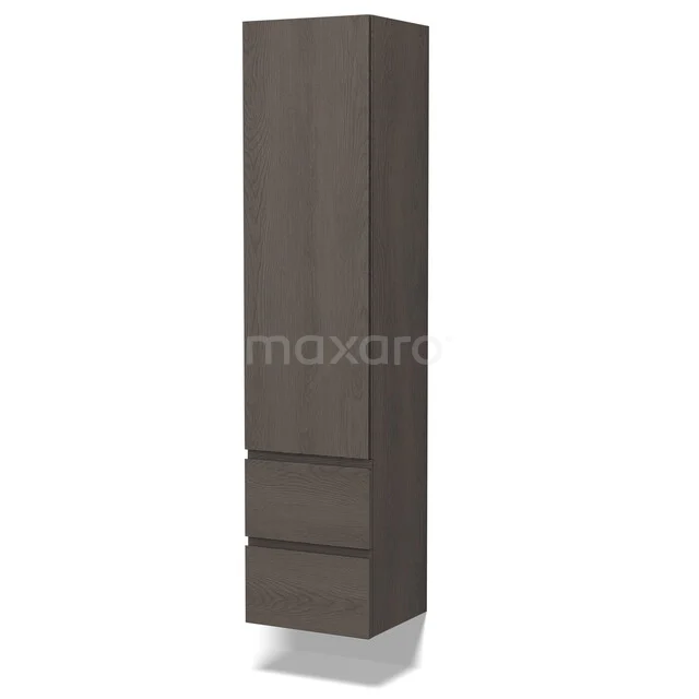 Lungo Badschränke | 170 cm Dunkelbraune Eiche Grifflos front 3 Fächer + 2 Schubladen BKK10-00055