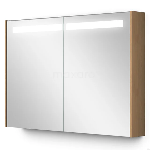 Spiegelkast Met Verlichting Modulo 100x70 Honing eik K99-1000-59008-64