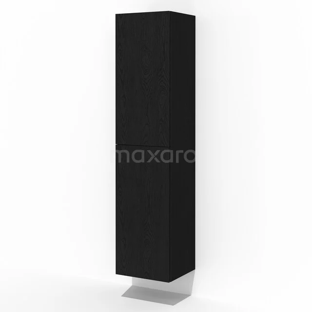 Alto Badkamerkast | 170 cm Zwart eiken Greeploos front 8 vakken BKK15-00004