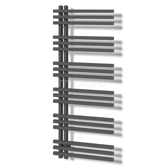 Kepler Handdoekradiator | 55x130 cm Donkergrijs 1001 W att Aluminium Centrale verwarming DR63_0513RDN