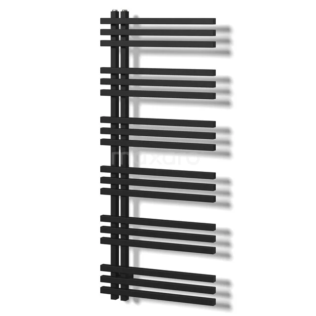 Aluminium Handtuchheizkörper Kepler Matt Schwarz 1001 watt 55x130cm Vertikal DR63_0513SBN