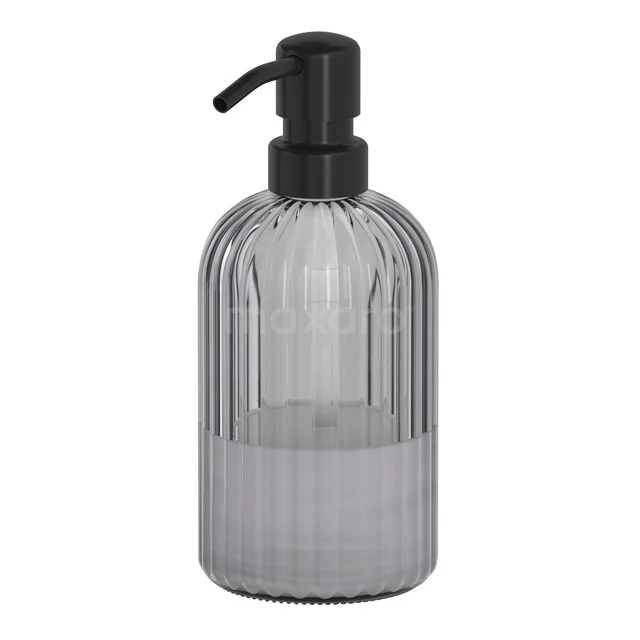 Zeepdispenser Radius, Gestreept glas, Zwart RGS170-4000MB