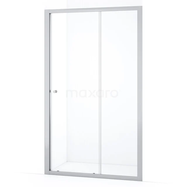 Ruby Allure Douchedeur | 120 cm Chroom Helder glas Schuifdeur S0850-1200C Zwevende glazen douchewand met aluminium frame, ideaal voor een moderne badkamerinrichting.