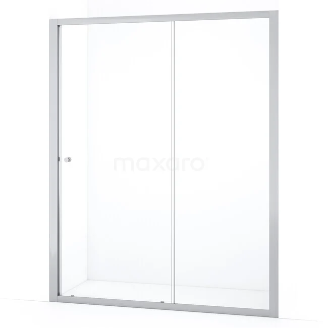 Ruby Allure Douchedeur | 150 cm Chroom Helder glas Schuifdeur S0850-1500C Moderne glazen douchewand met aluminium profiel in helder glas, perfect voor een stijlvolle badkamerinrichting.