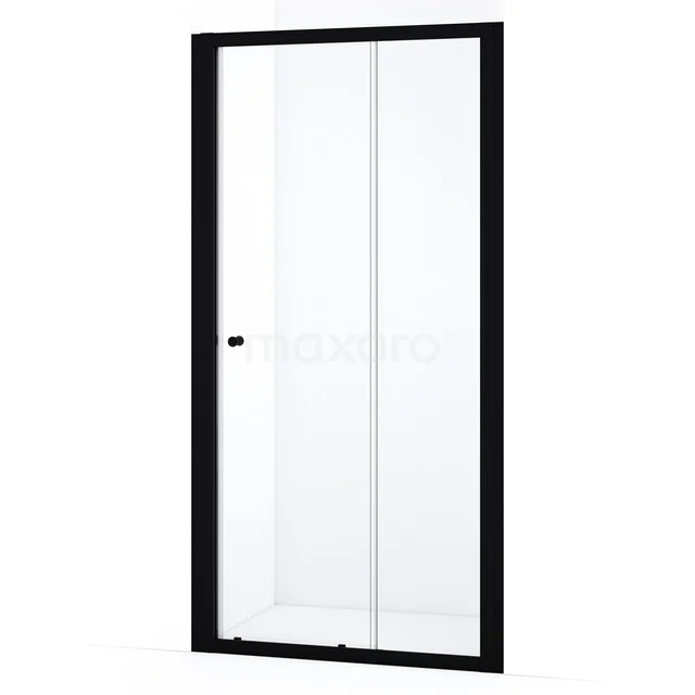 Ruby Allure Douchedeur | 105 cm Mat zwart Helder glas Schuifdeur S0880-1000M Zwarte glazen douchedeur met schuifmechanisme, ideaal voor moderne badkamers. Stijlvol en ruimtebesparend ontwerp.