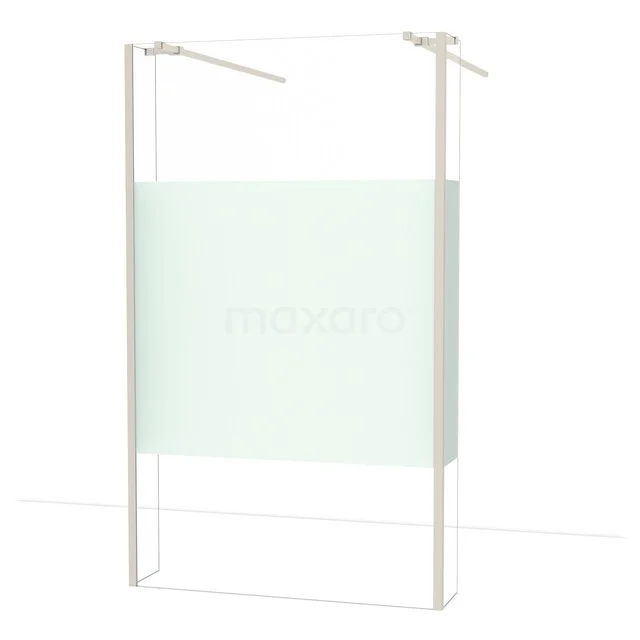 Diamond Inloopdouche | 115 cm Rvs Helder met matte strook Vrijstaande wand met zijwanden IDG120363BR Diamond Inloopdouche | 115 cm Rvs Helder met matte strook Vrijstaande wand met zijwanden IDG120363BR