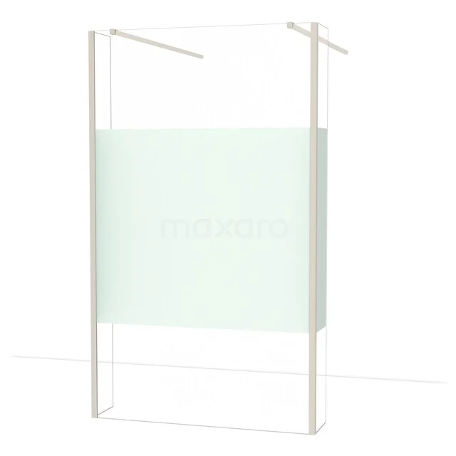 Diamond Walk-in shower | 115 cm Stainless steel Clear with matt strip Free-standing wall with side walls IDG120383BR Diamond Walk-in shower | 115 cm Stainless steel Clear with matt strip Free-standing wall with side walls IDG120383BR