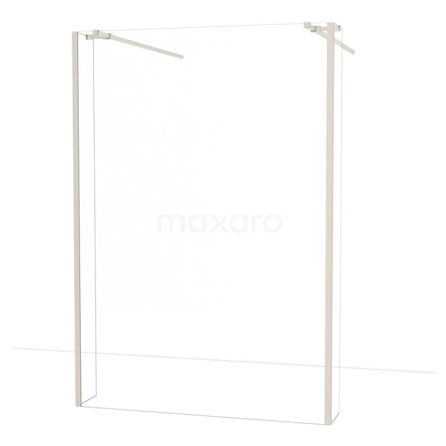 Diamond begehbare Dusche | 135 cm Edelstahl  Freistehende Wand mit Seitenwänden IDG140360BR