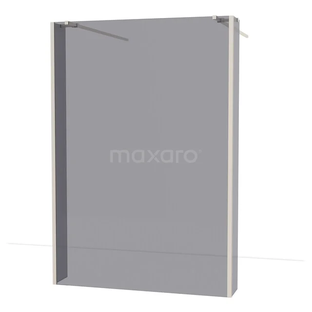 Diamond begehbare Dusche | 135 cm Edelstahl  Freistehende Wand mit Seitenwänden IDG140361BR