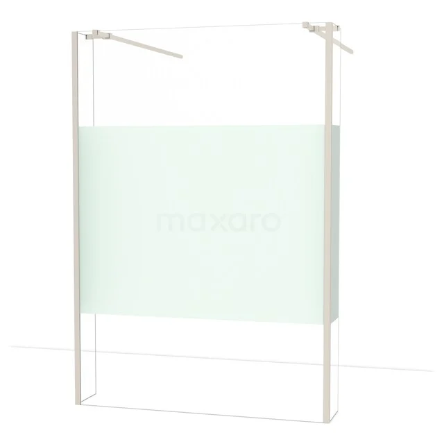Diamond begehbare Dusche | 135 cm Edelstahl  Freistehende Wand mit Seitenwänden IDG140363BR