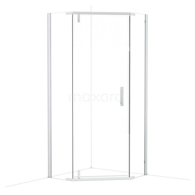Topaz Shower cabin | 90x90 cm Chrome Pivot door Pentagon D6403_0900CN Topaz Shower cabin | 90x90 cm Chrome Pivot door Pentagon D6403_0900CN