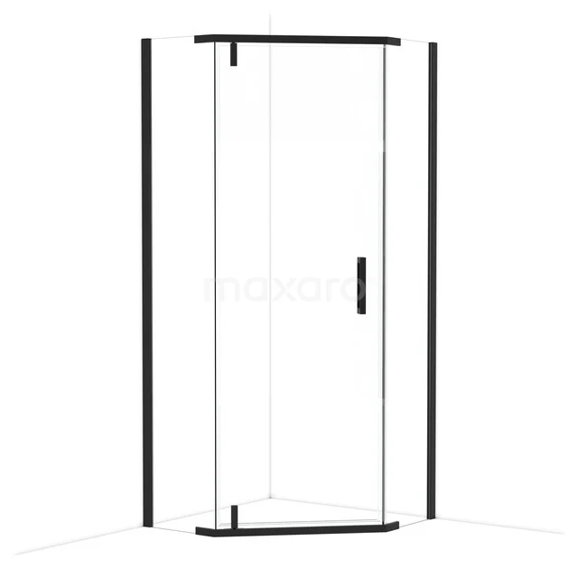 Topaz Shower cabin | 90x90 cm Matte black Pivot door Pentagon D6403_0900MN Topaz Shower cabin | 90x90 cm Matte black Pivot door Pentagon D6403_0900MN