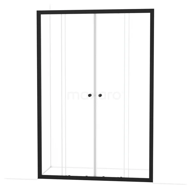 Ruby Allure Shower door | 140 cm Matte black Clear glass Sliding door S1620-1400M Ruby Allure Shower door | 140 cm Matte black Clear glass Sliding door S1620-1400M