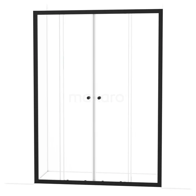 Ruby Allure Shower door | 150 cm Matte black Clear glass Sliding door S1620-1500M Ruby Allure Shower door | 150 cm Matte black Clear glass Sliding door S1620-1500M