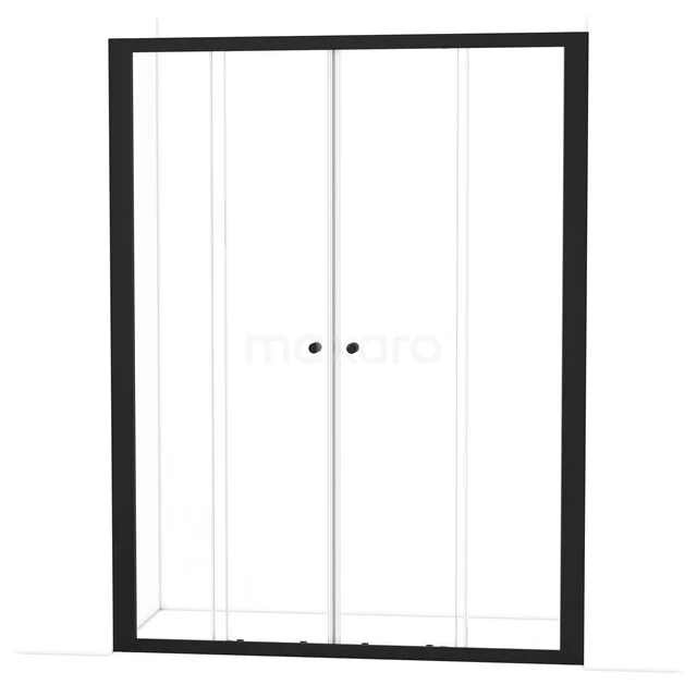 Ruby Allure Shower door | 155 cm Matte black Clear glass Sliding door S1680-1500M Ruby Allure Shower door | 155 cm Matte black Clear glass Sliding door S1680-1500M