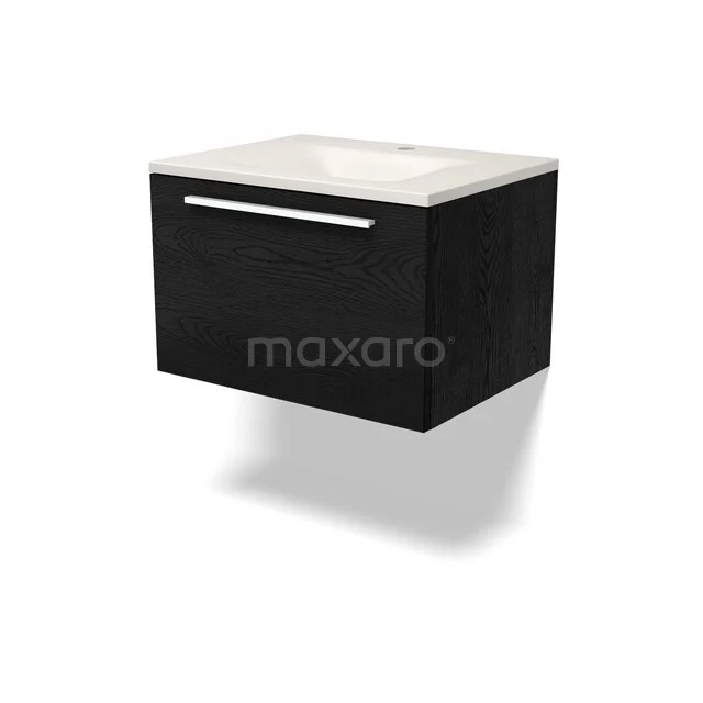 Modulo Bathroom furniture with sink | 60 cm Black oak Flat front Solid surface 1 drawer BMW11-05050 Modulo Bathroom furniture with sink | 60 cm Black oak Flat front Solid surface 1 drawer BMW11-05050