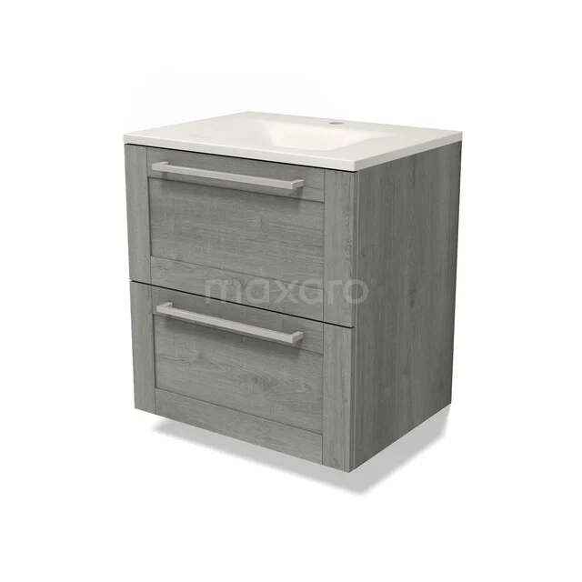 Modulo Waschtische | 60 cm Graue Eiche Rahmen front Solid Surface 2 übereinanderliegende Schubladen BMW17-05781 Modulo Waschtische | 60 cm Graue Eiche Rahmen front Solid Surface 2 übereinanderliegende Schubladen BMW17-05781