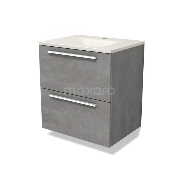 Modulo Waschtische | 60 cm Hellgrauer Beton Flach front Solid Surface 2 übereinanderliegende Schubladen BMW17-05782 Modulo Waschtische | 60 cm Hellgrauer Beton Flach front Solid Surface 2 übereinanderliegende Schubladen BMW17-05782