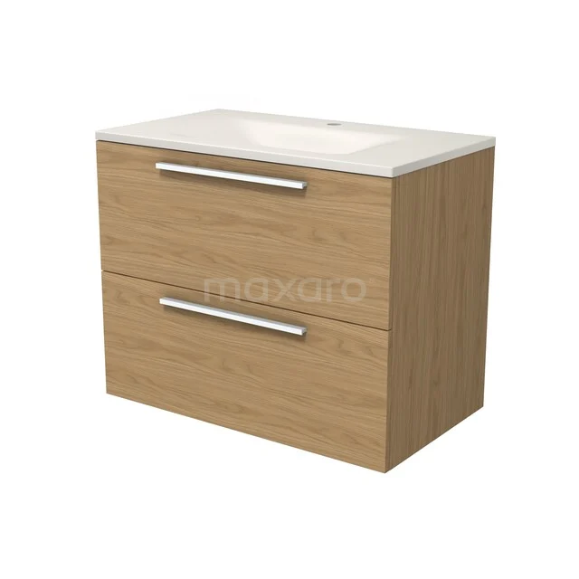 Modulo Waschtische | 80 cm Naturfurnier Flach front Solid Surface 2 übereinanderliegende Schubladen BMW17-05841 Modulo Waschtische | 80 cm Naturfurnier Flach front Solid Surface 2 übereinanderliegende Schubladen BMW17-05841