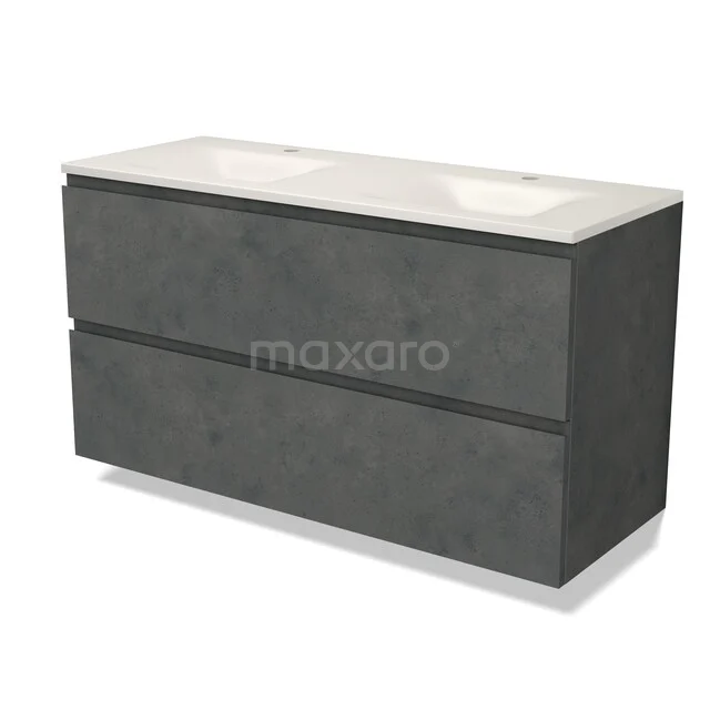 Modulo Waschtische | 120 cm Dunkelgrauer Beton Grifflos front Solid Surface 2 übereinanderliegende Schubladen BMW17-05962 Modulo Waschtische | 120 cm Dunkelgrauer Beton Grifflos front Solid Surface 2 übereinanderliegende Schubladen BMW17-05962