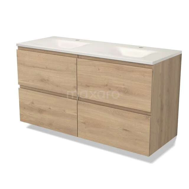 Modulo Waschtische | 120 cm Hellbraune Eiche Grifflos front Solid Surface 4 Schubladen BMW18-01405 Modulo Waschtische | 120 cm Hellbraune Eiche Grifflos front Solid Surface 4 Schubladen BMW18-01405