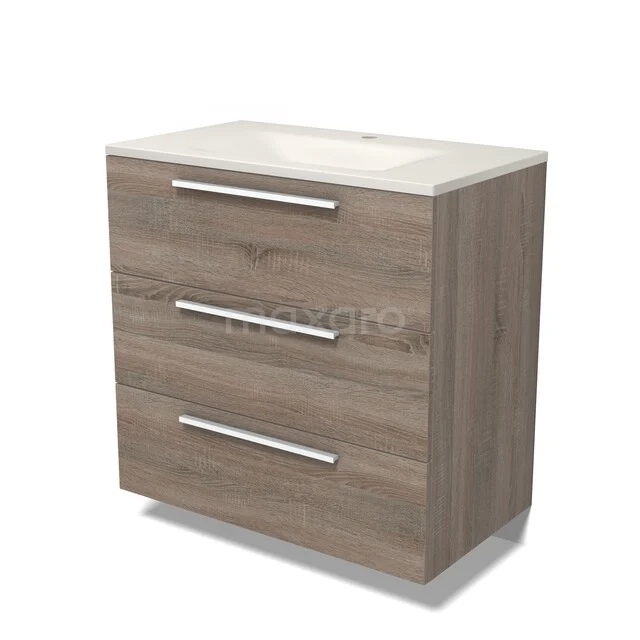 Modulo Waschtische | 80 cm Eiche Flach front Solid Surface 3 Schubladen BMW19-03062 Modulo Waschtische | 80 cm Eiche Flach front Solid Surface 3 Schubladen BMW19-03062
