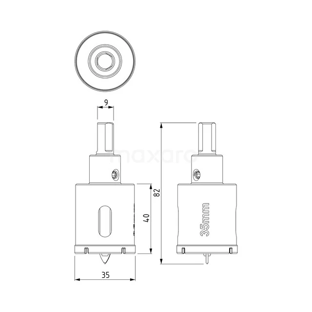 Diamantboor 35 mm diameter voor kraangat DB-35 Diamantboor 35 mm diameter voor kraangat DB-35