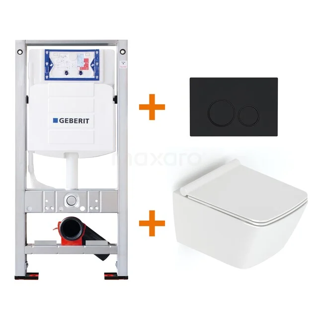 Toiletsets Hoogglans wit met Spoelrand + Geberit UP320 inbouwreservoir met geluidsisolatie TOI4698 Toiletsets Hoogglans wit met Spoelrand + Geberit UP320 inbouwreservoir met geluidsisolatie TOI4698