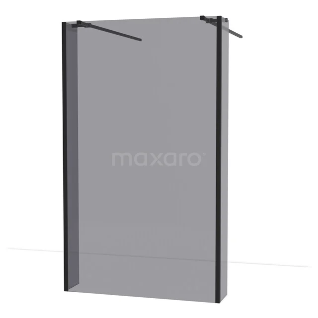 Diamond Inloopdouche | 115 cm Mat zwart Rookglas Vrijstaande wand met zijwanden IDG120361MBN Diamond Inloopdouche | 115 cm Mat zwart Rookglas Vrijstaande wand met zijwanden IDG120361MBN