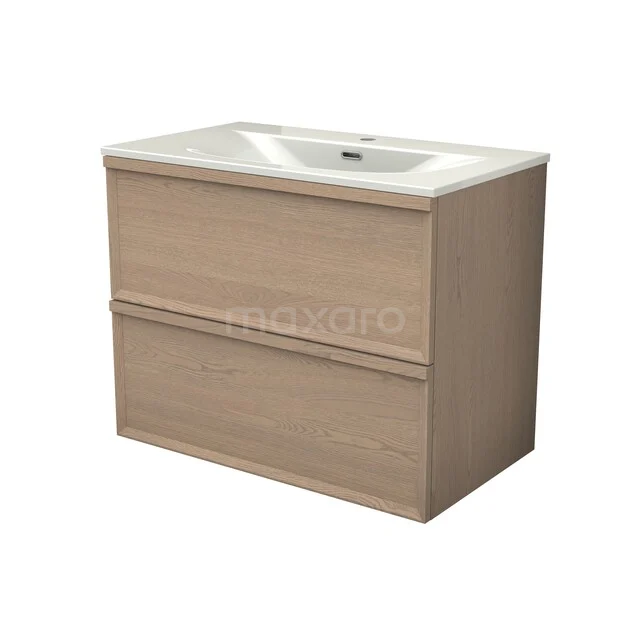 Modulo Plus Waschtische | 80 cm Natürliche Eiche Gesichtspunkt front Keramik 2 übereinanderliegende Schubladen BMW47-00048 Modulo Plus Waschtische | 80 cm Natürliche Eiche Gesichtspunkt front Keramik 2 übereinanderliegende Schubladen BMW47-00048
