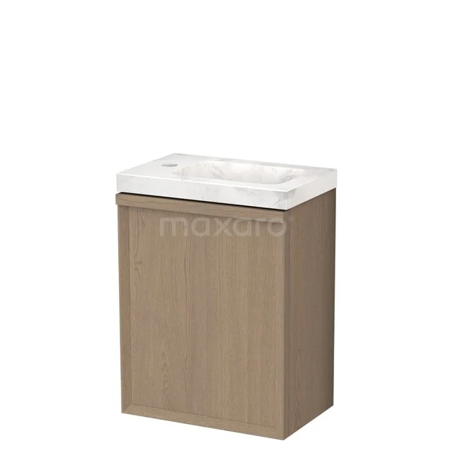 Modulo Plus Pico WC-Möbel mit Waschbecken | 40 cm Eiche Natur Facettenfront Naturstein TMW10-00847 Modulo Plus Pico WC-Möbel mit Waschbecken | 40 cm Eiche Natur Facettenfront Naturstein TMW10-00847