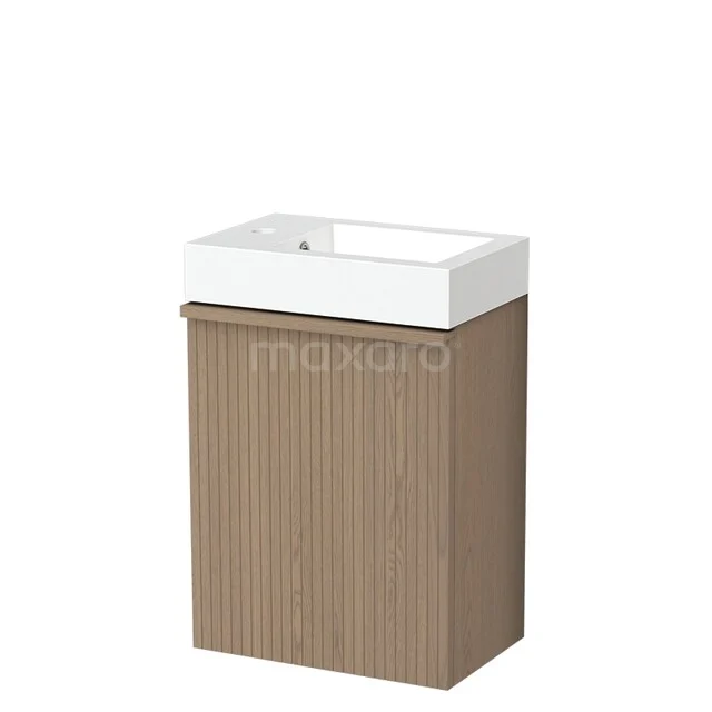 Modulo Plus Pico WC-Möbel mit Waschbecken | 40 cm Natürliche Eiche Gerippte Front Mineralguss TMW10-00874 Modulo Plus Pico WC-Möbel mit Waschbecken | 40 cm Natürliche Eiche Gerippte Front Mineralguss TMW10-00874