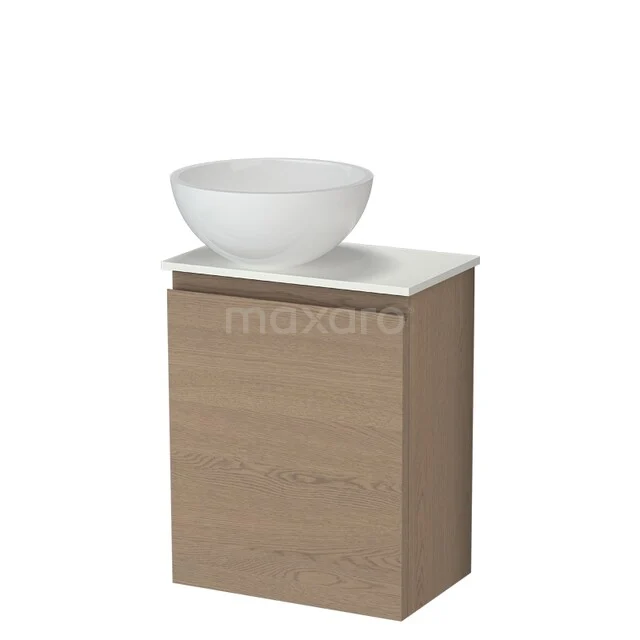 Modulo Plus Pico Toiletmeubel met waskom | 41 cm Naturel eik Greeploos front Hoogglans wit Mineraalmarmer waskom TMK10-18075 Modulo Plus Pico Toiletmeubel met waskom | 41 cm Naturel eik Greeploos front Hoogglans wit Mineraalmarmer waskom TMK10-18075