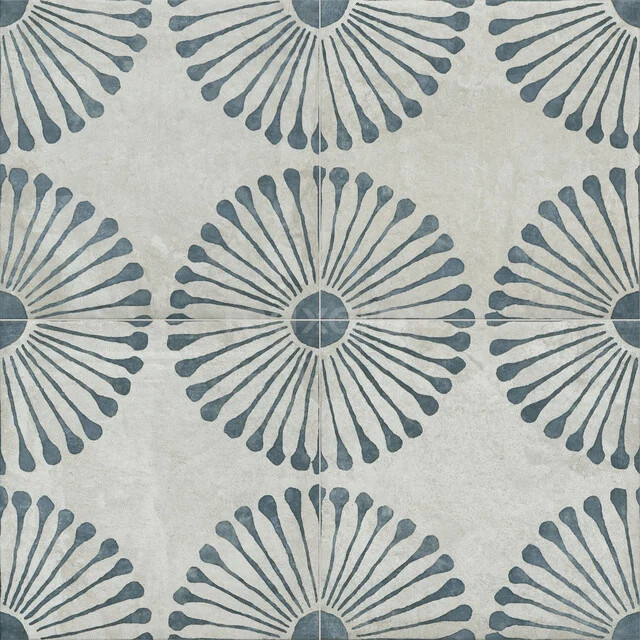 Bloom Frost Blue Vloer-/Wandtegel | 20x20 cm Grijs Decor 502-030104 Bloom Frost Blue Vloer-/Wandtegel | 20x20 cm Grijs Decor 502-030104