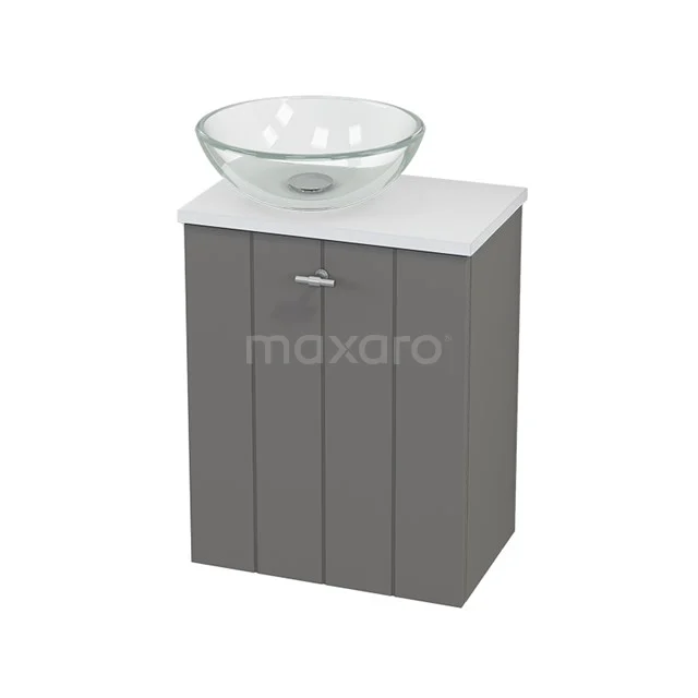 Toiletmeubel met Waskom Glas Modulo+ Pico Basalt 41cm BMC000253