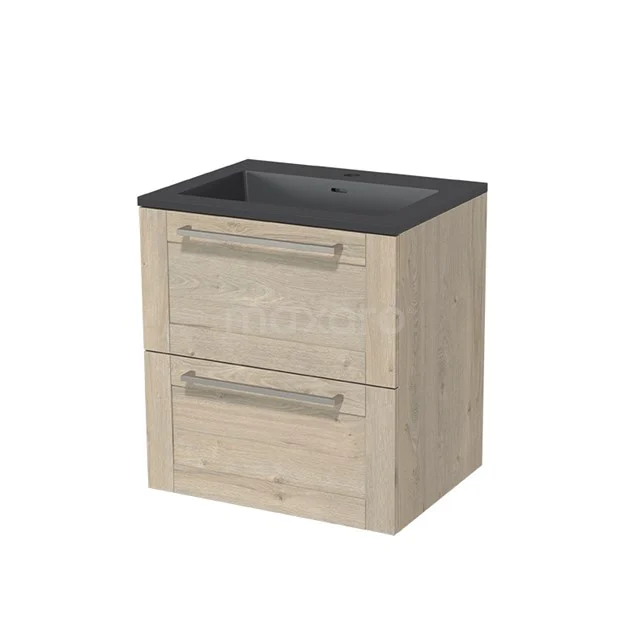 Wooden bathroom unit with black vanity units with basin, 2 drawers and modern design, ideal for stylish and practical bathroom solutions.