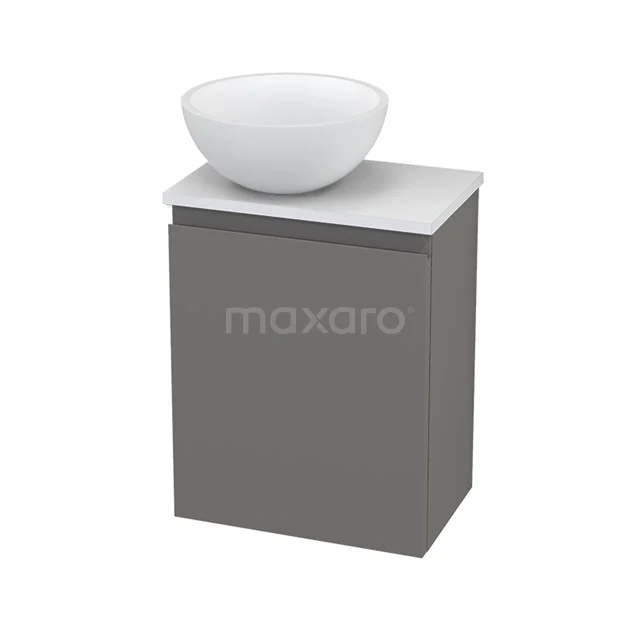 Toiletmeubel met Waskom Solid Surface Mat Modulo+ Pico Basalt 41cm BMC001449