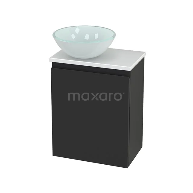 Toiletmeubel met Waskom Glas Modulo+ Pico Carbon 41cm BMC000387