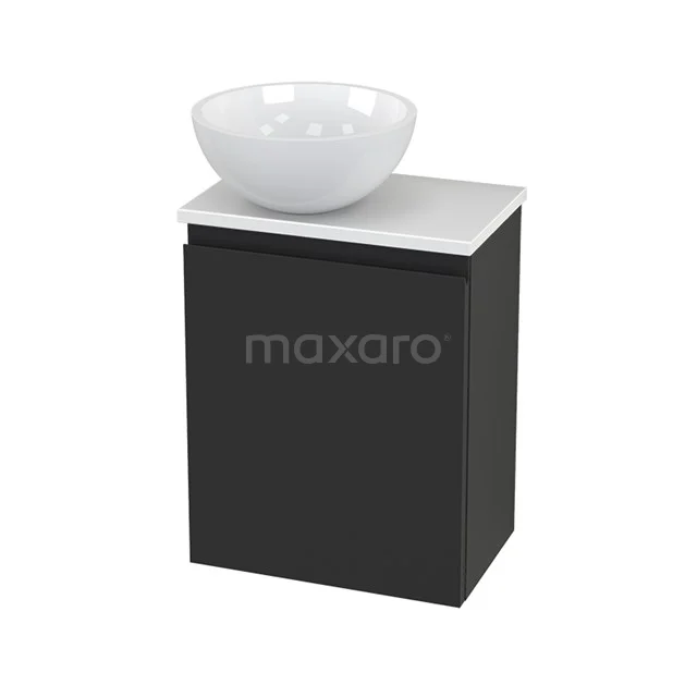 Toiletmeubel met Waskom Mineraalmarmer Glanzend Modulo+ Pico Carbon 41cm BMC000389