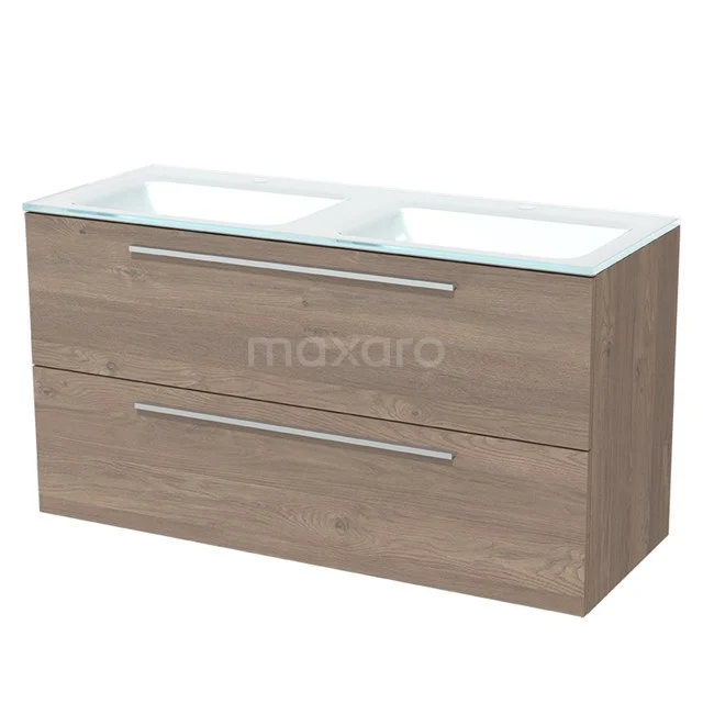 Wooden vanity units with basin, oak look, modern metal handles and sleek design perfect for any bathroom style.