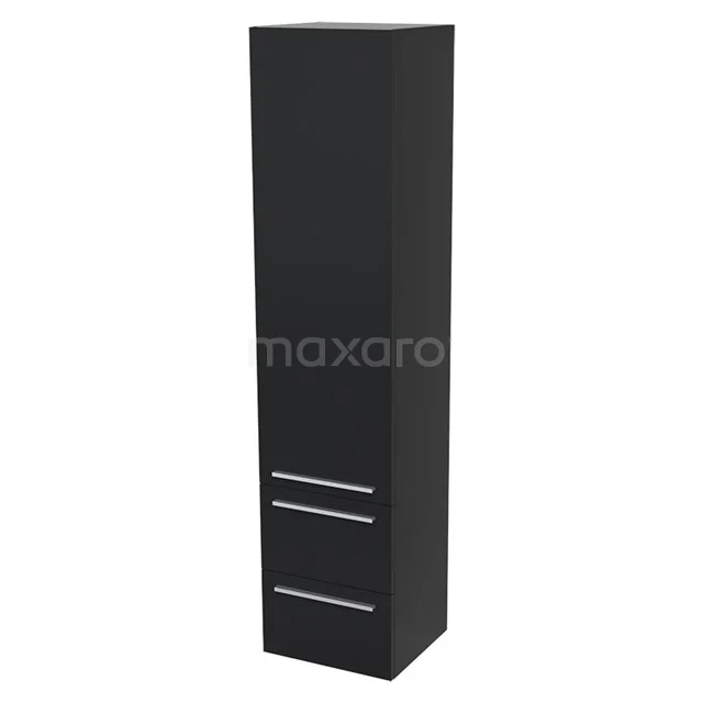 Badkamerkast Lungo 170x40cm Mat zwart 1 Deur Vlak BKK10-00018