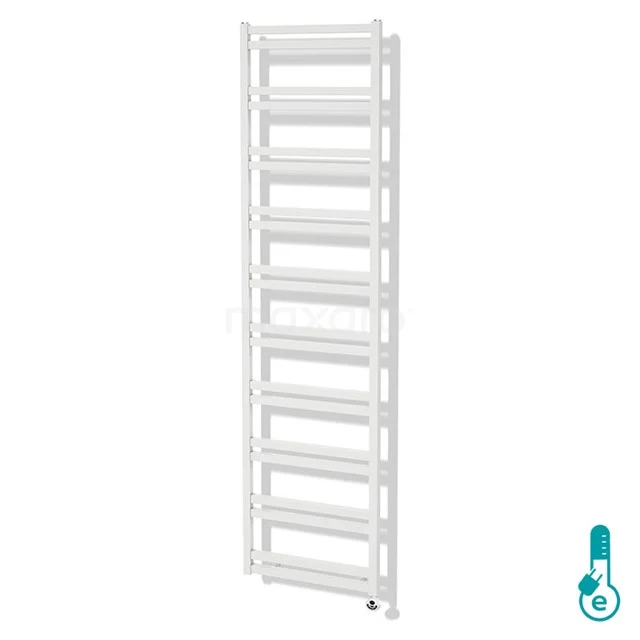 Alu-Heizkörper Sirius Weiß glänzend 1036 Watt 50x187cm Vertikal DR66_0518GWN-E Weißer Design-Handtuchheizkörper mit vertikalen Streben, ideal für Heizung und Stauraum in modernen Bädern.